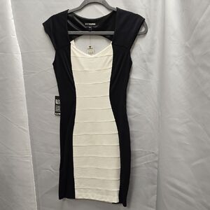 Express Black and Cream Mini Dress